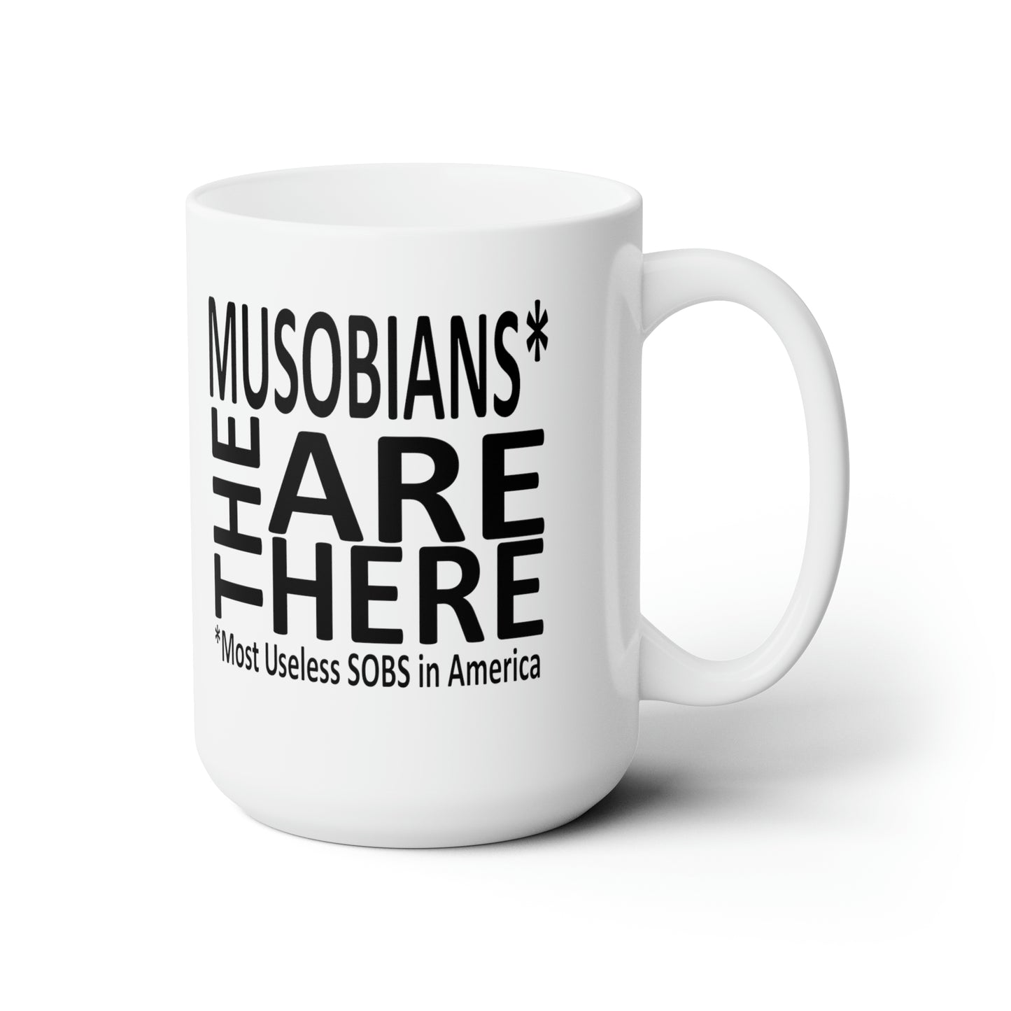 Reverse view of the Clueless VP political satire ceramic mug
