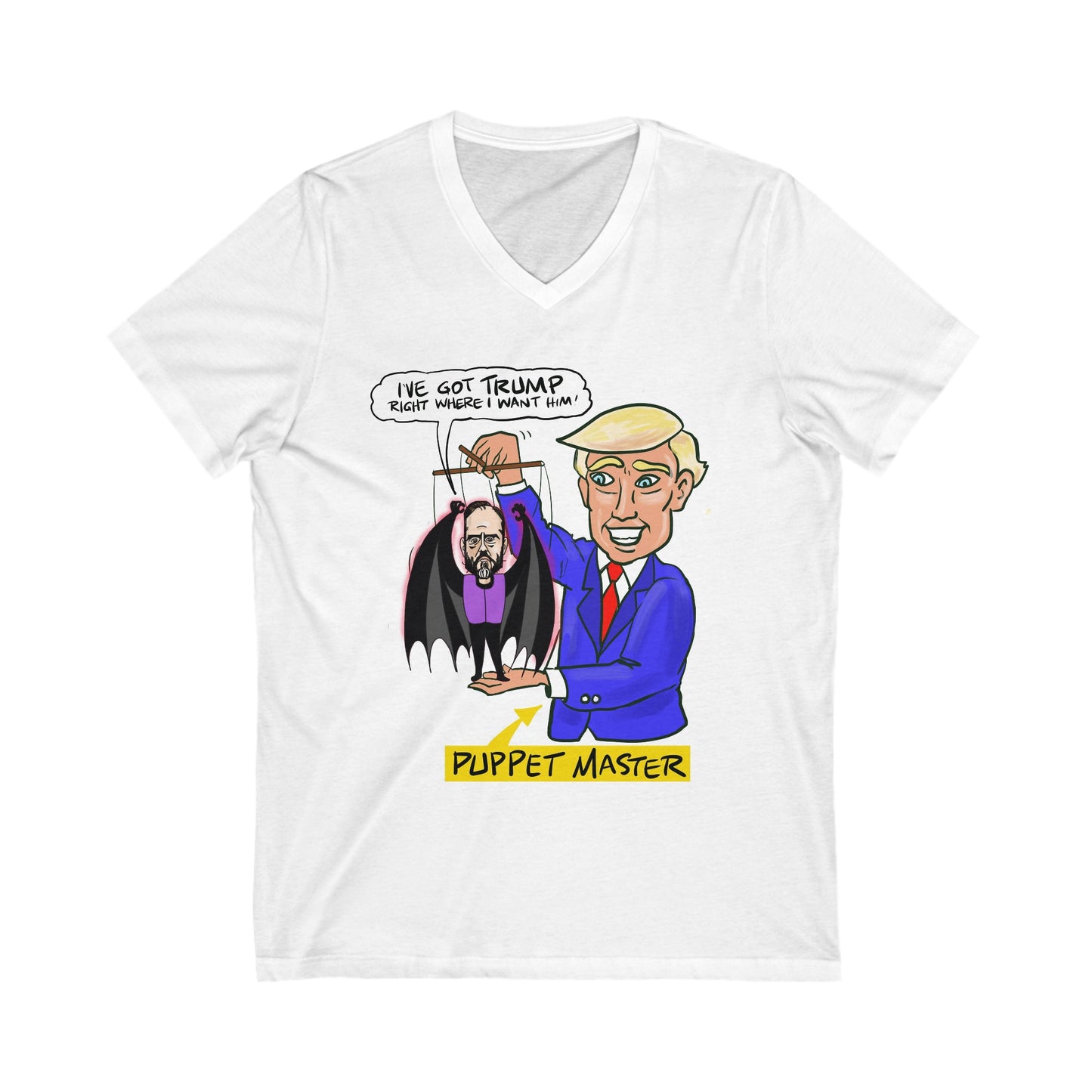 Trump and Jack Smith  - Unisex Jersey Short Sleeve V-Neck Tee