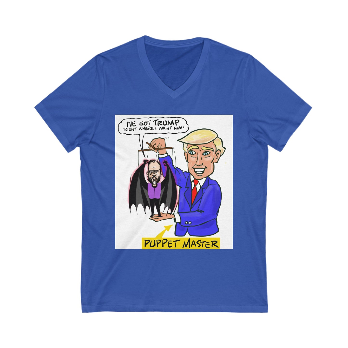 Trump and Jack Smith  - Unisex Jersey Short Sleeve V-Neck Tee