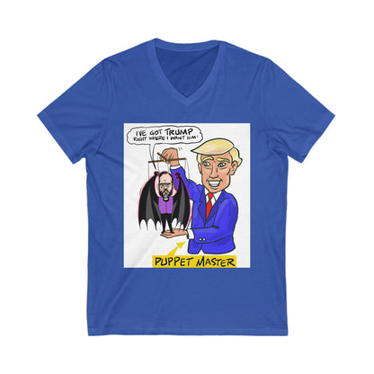 Trump and Jack Smith  - Unisex Jersey Short Sleeve V-Neck Tee