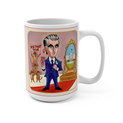 Governor Gloss Musobia mug showing the full political cartoon with the Big Tent Tour mice and White House reflection.