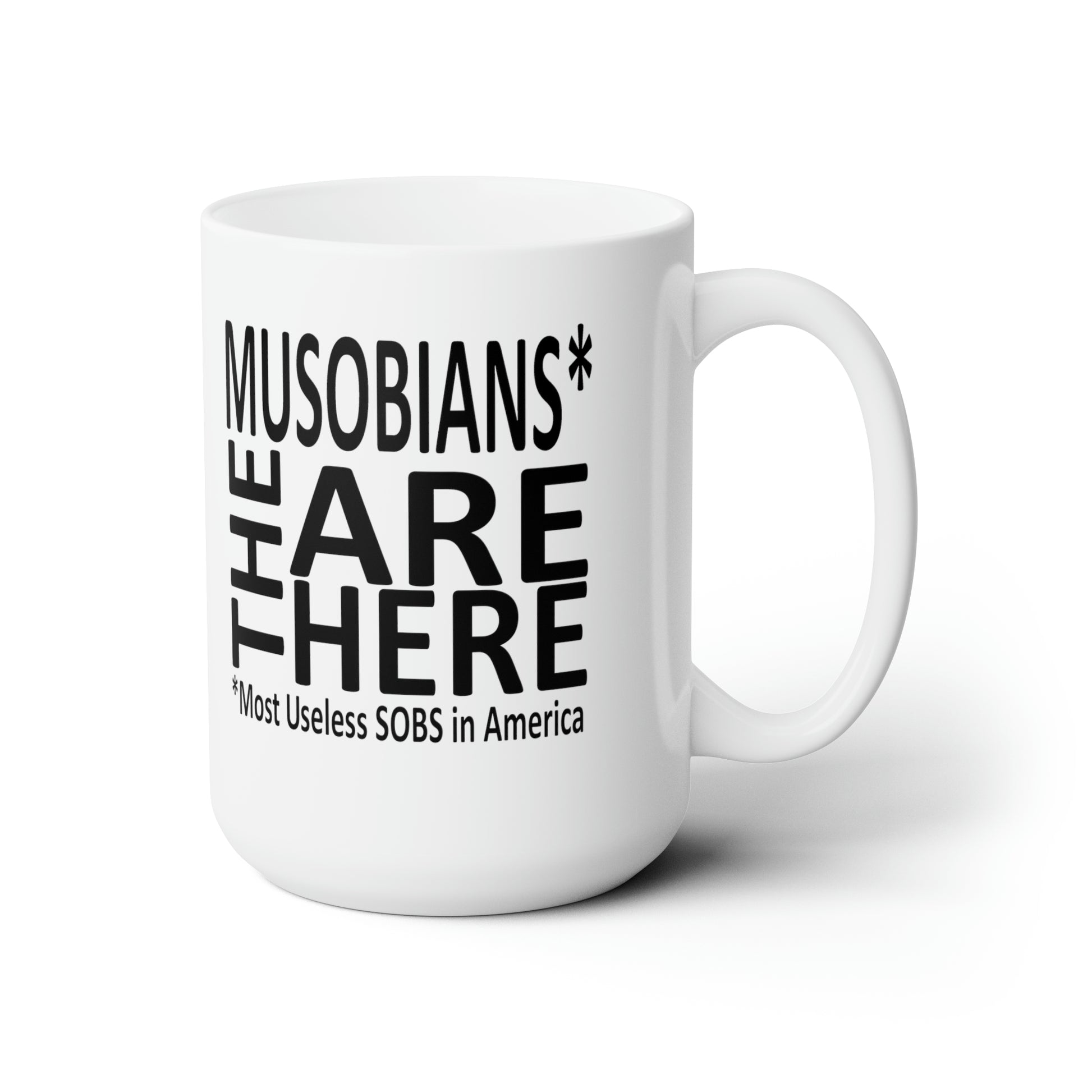 Reverse view of the Clueless VP political satire ceramic mug