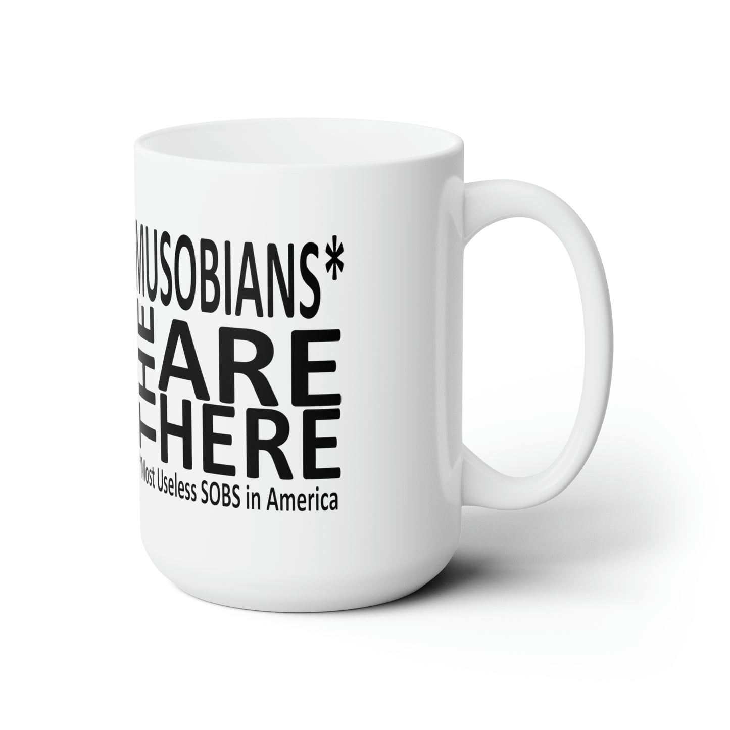 Reverse view of the Trump and Jack Smith Puppet Master political satire mug